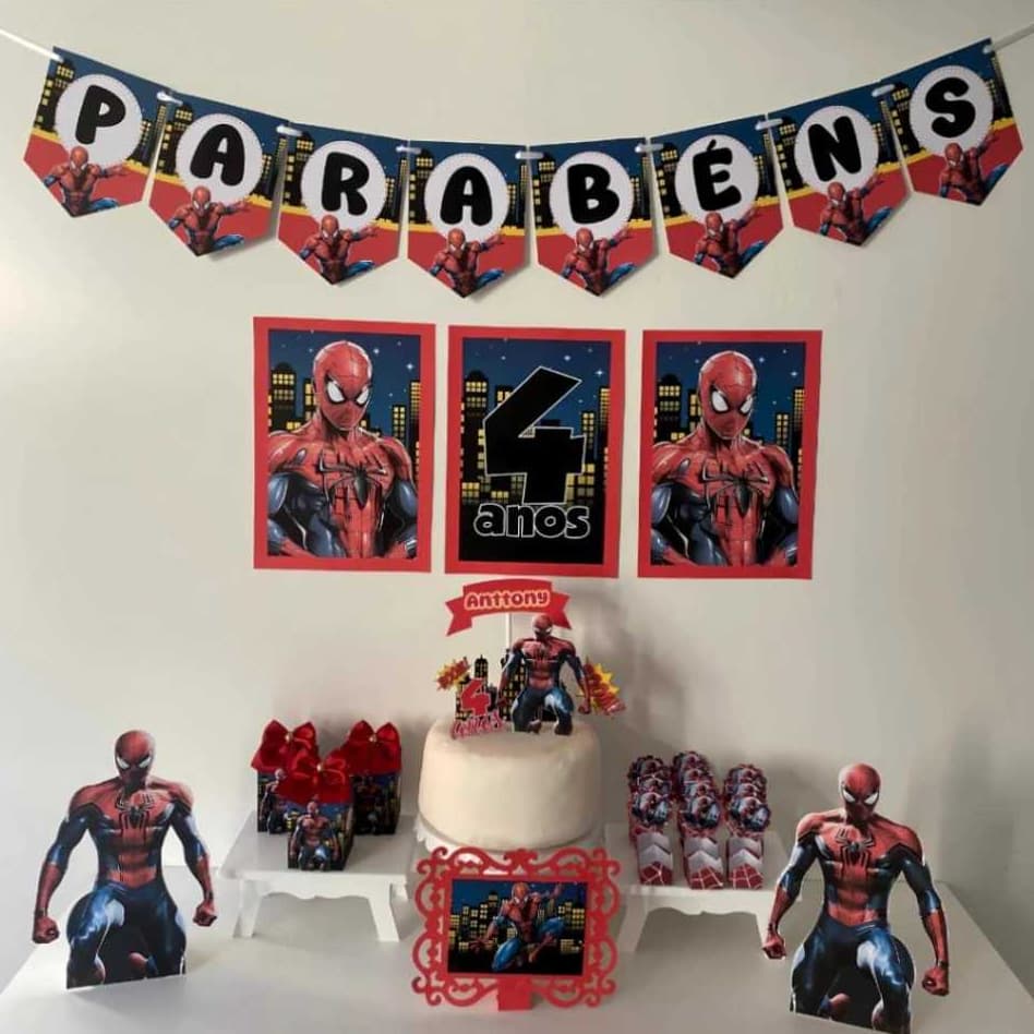Kit Festa Homem Aranha/Mini Kit Homem Aranha /Mesversario Homem Aranha/ Kit Só um Bolinho Homem Aranha