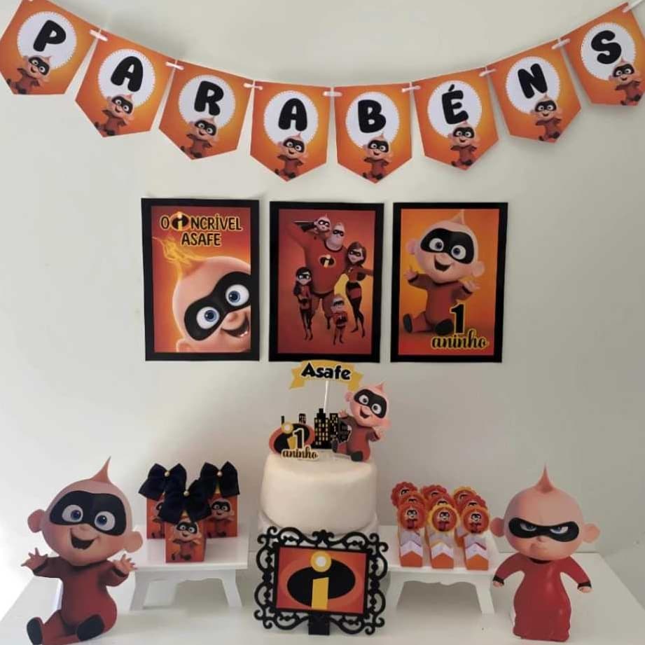 Kit festa Os Incriveis /Mini Kit Os Incriveis/Mesversario Os Incriveis /Kit só um Bolinho Os Incriveis