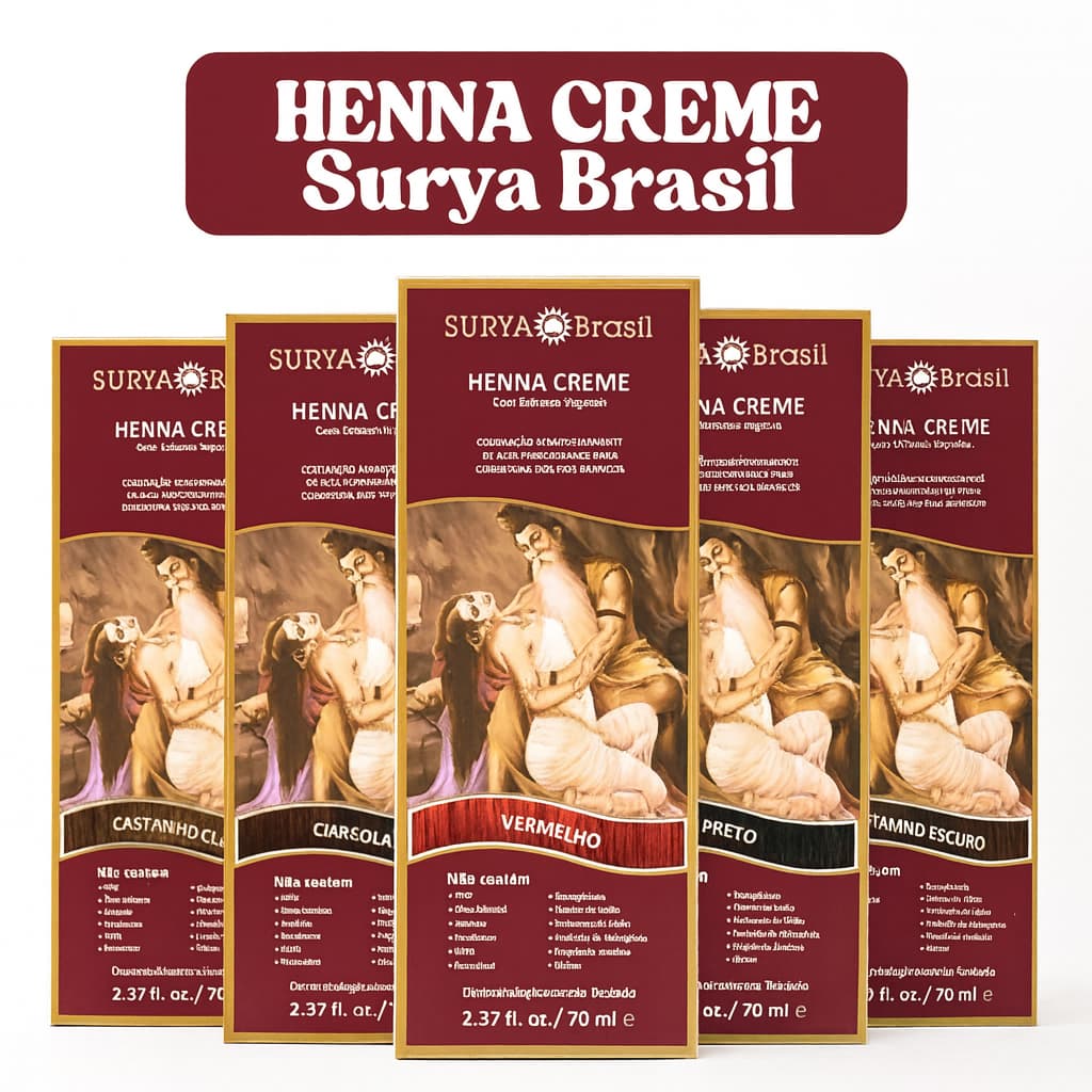 Tintura Surya Henna Creme - Coloração Vegana 70ml 15 Tons