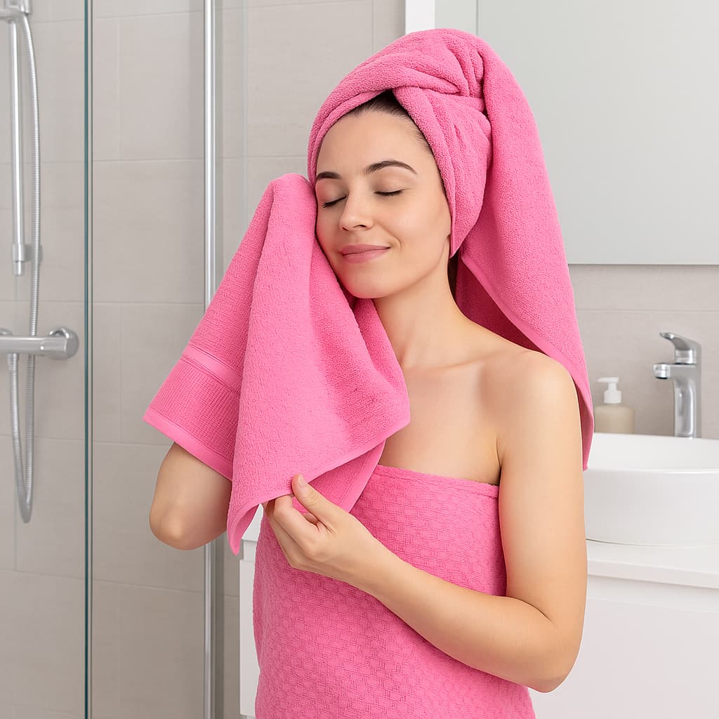 Kit 5 Toalhas de Banho 100% Algodão 1,50m x 0,80cm | Alta Absorção e Toque Macio