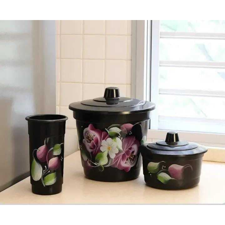 KIT PIA 3 PEÇAS PINTADO A MÃO - COLOR PARA SUA COZINHA MAIS ORGANIZADA