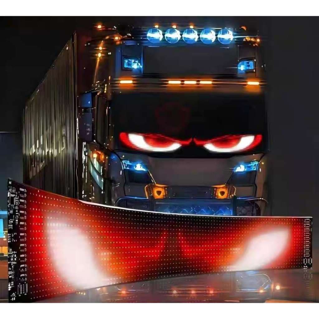 Display Led Flexível Programável Devil Eyes bluetooth 89x19cm tb-5179