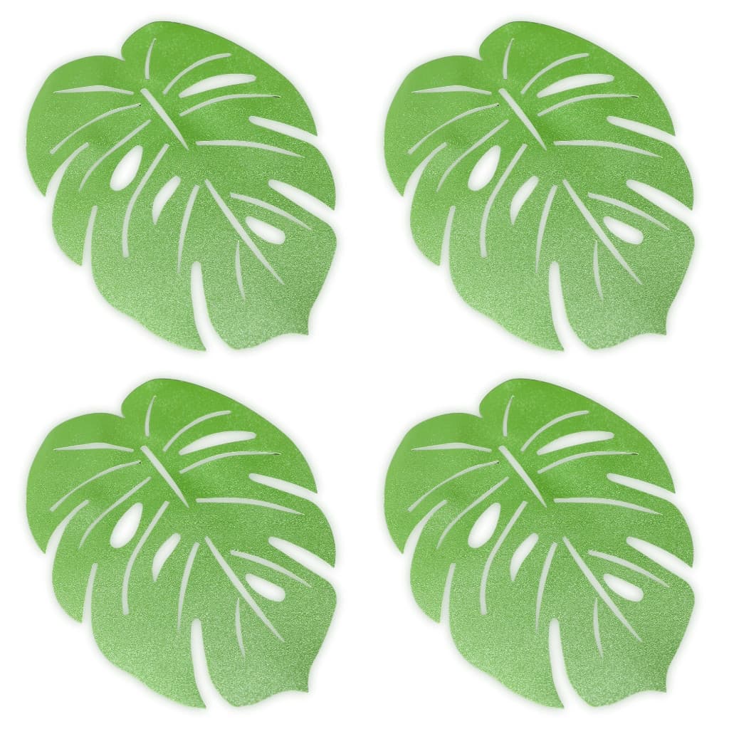 Jogo Americano 4 Lugares em PVC Folha Verde 41x33cm