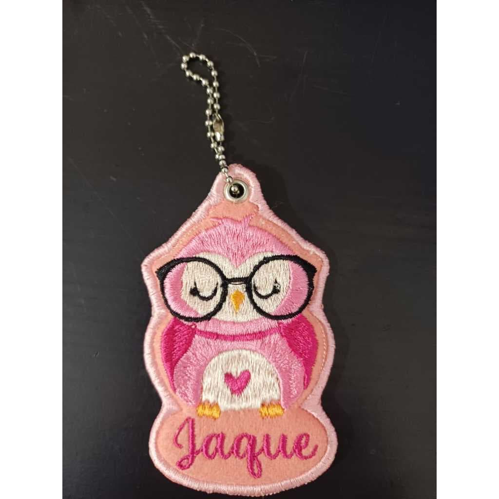 🦉 Chaveiro Bordado Corujinha Professor/Professora