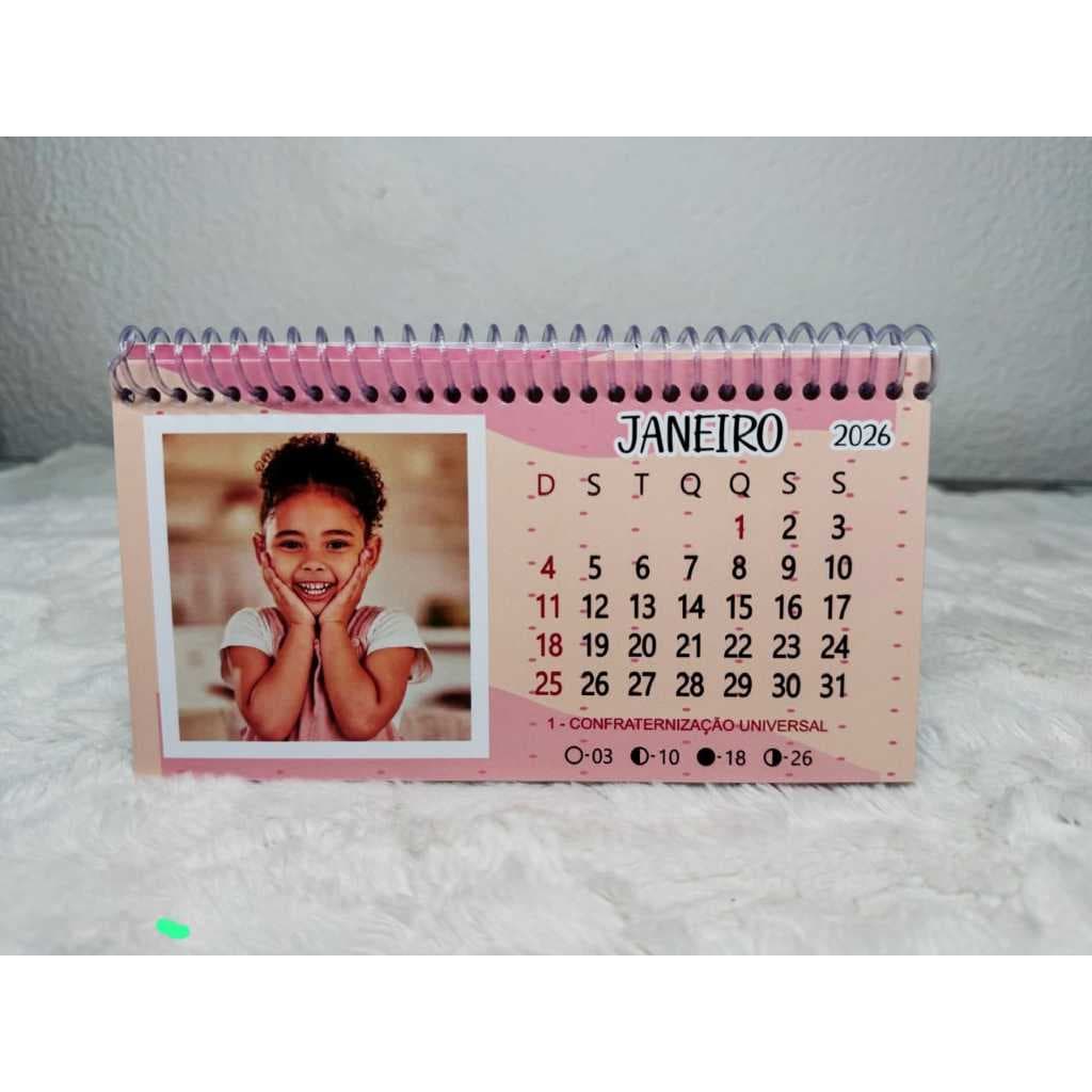 Calendário de mesa 2027 copa do mundo personalizado com fotos