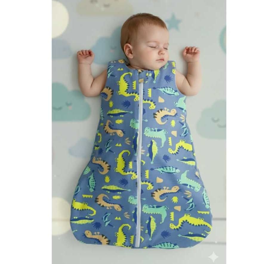 Macacão Casulo Saco de Dormir Bebê Verão Algodão Cotton com Zíper Estampado Fresquinho e Seguro Menino e Menina