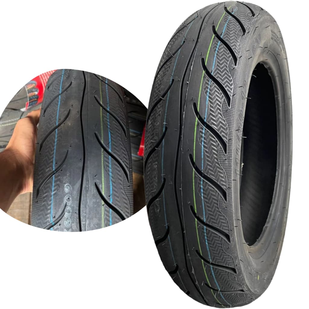 Pneu Traseiro Moto Kenda K6009 110/90-12 64J Aro 12 Sem Câmara