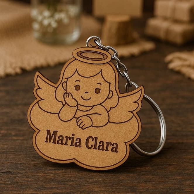 Chaveiros Personalizados em MDF - Lembrancinhas para Casamentos, Chá de Bebê, Aniversário e Mais