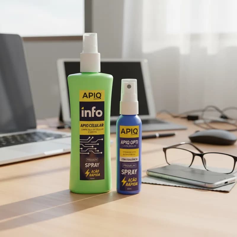 Kit Limpa Óculos Azul 60ml E Limpa Celular 300ml