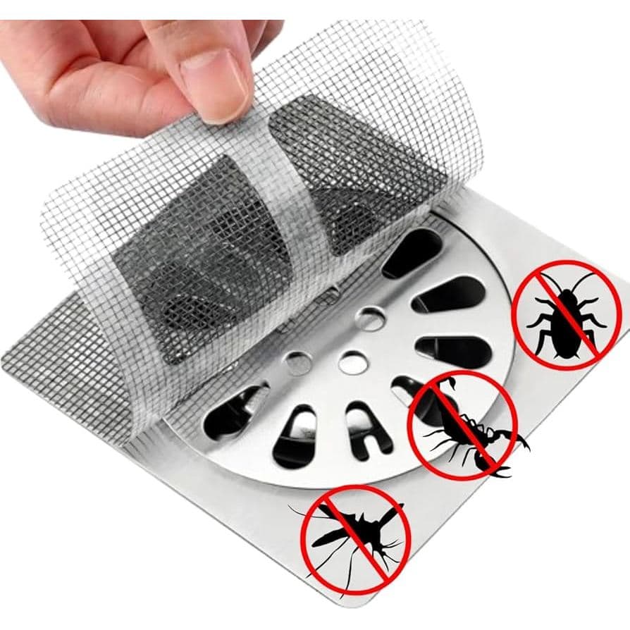 Kit 10 adesivos para ralo anti cabelo e insetos descartavel