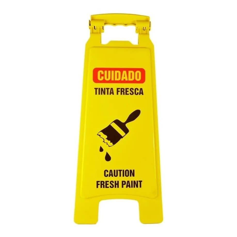 Placa De Chão Cavalete Para Sinalizar Tinta Fresca