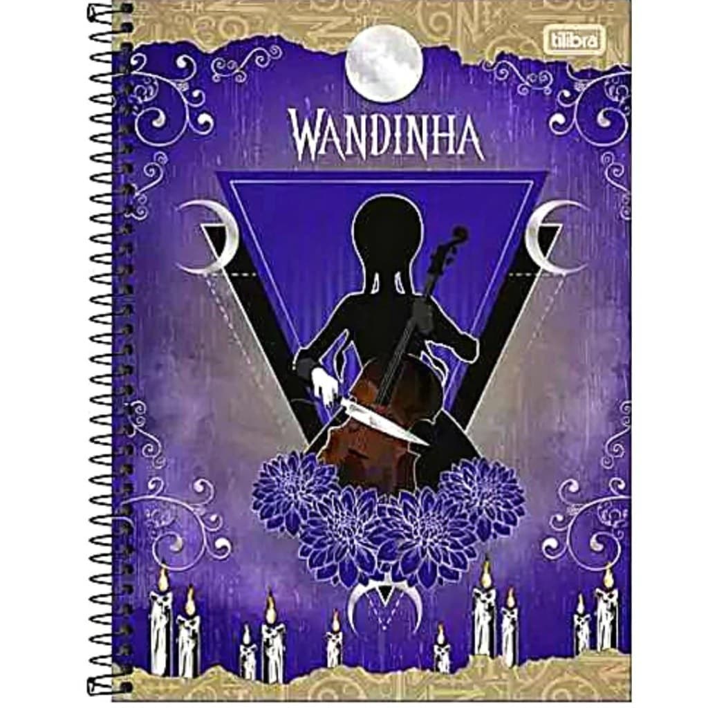 Caderno Espiral Universitário Wandinha 10 Matérias - Tilibra