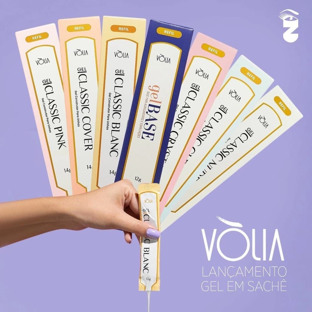 Gel Construtor Para Unhas Refil Sache Volia 14g Hipoalergico Para Alongamento Original Imediato