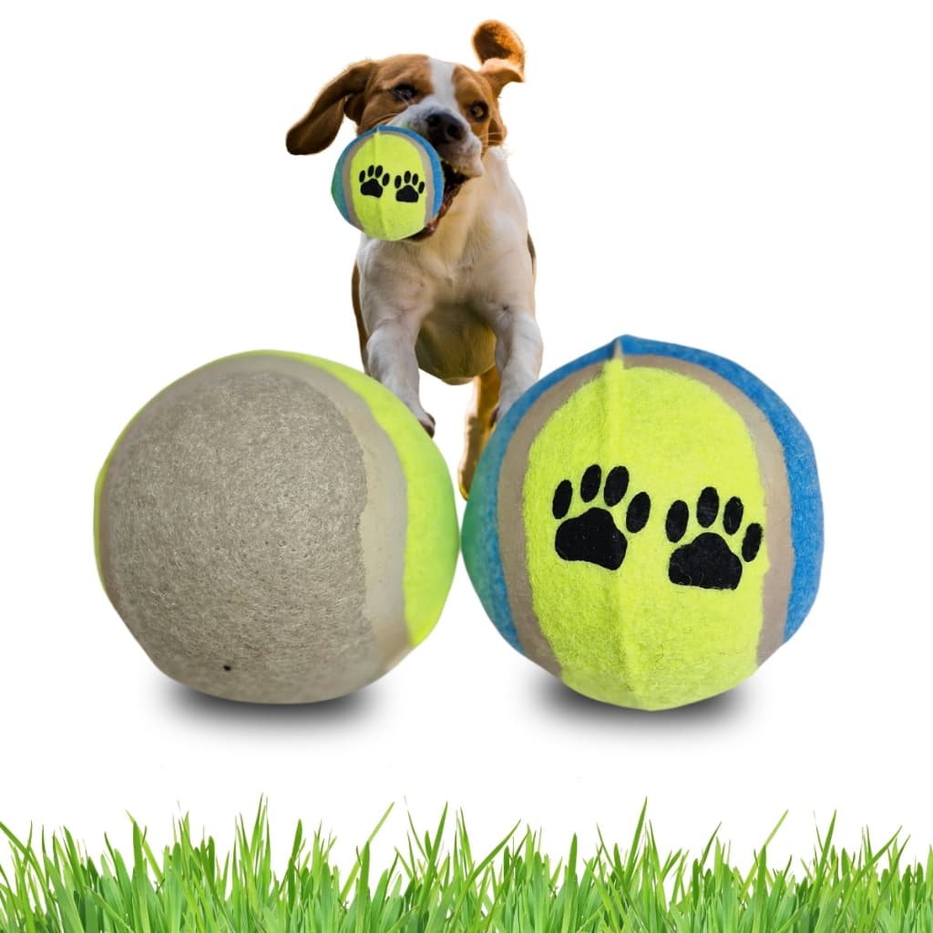 Bola Tênis Pet Emborracha Adultos E Filhotes Sortido Par (CORES SORTIDAS!!!)