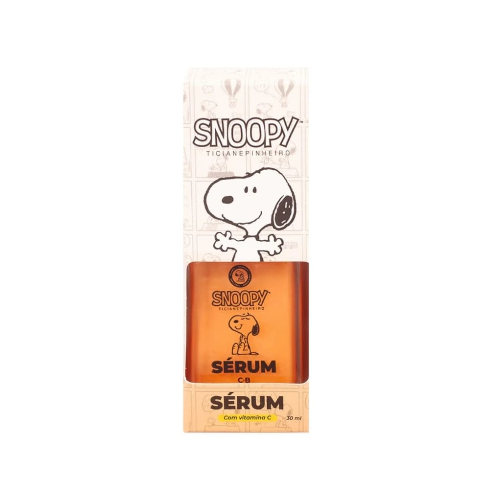 Sérum Facial Vitamina C Snoopy Ticiane Pinheiro 30ml com Acido Hialurônico, colágeno vegetal e Vitamina C