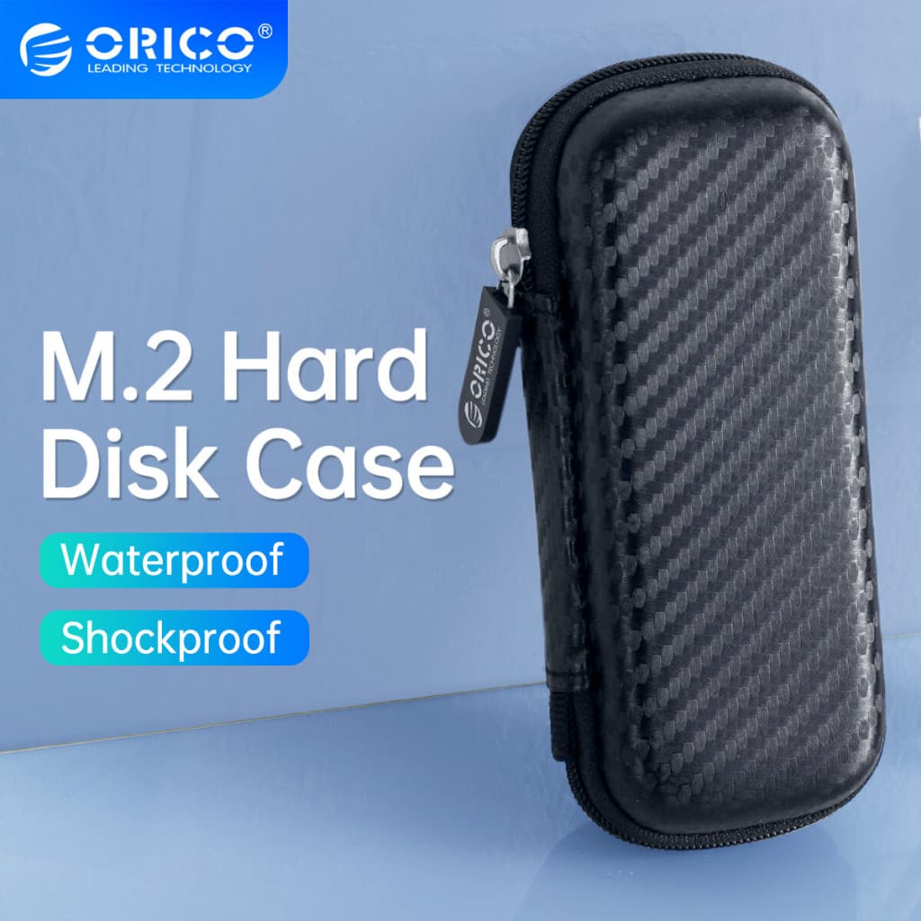 Orico - Capa Case Protetor P/ SSD M.2 EVA Resistente À Prova Dágua e Antichoque 12,2X5,5X3cm interno