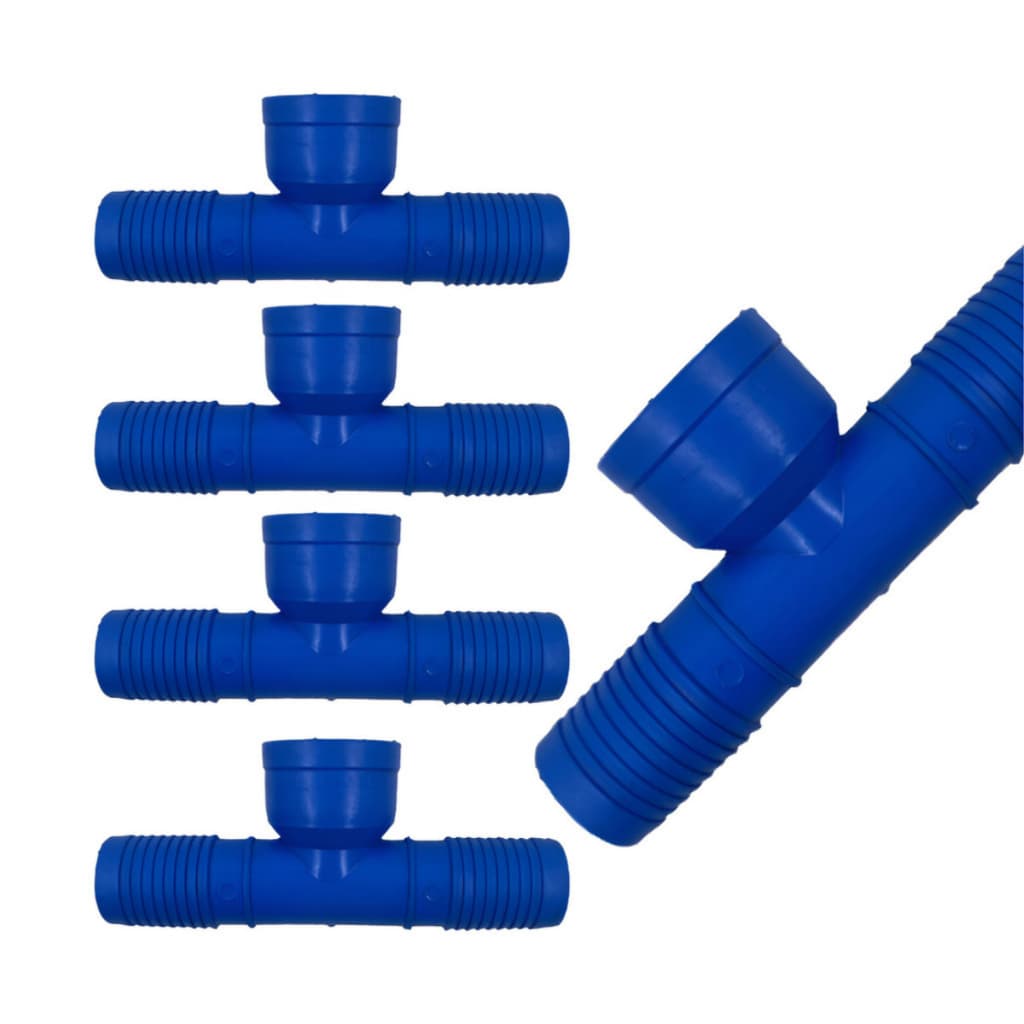 Kit C/ 5 Unidades de Conectores Tee Interno C/ Rosca de 1/2 Polegada de Polietileno P/ Irrigação - REBOUÇAS