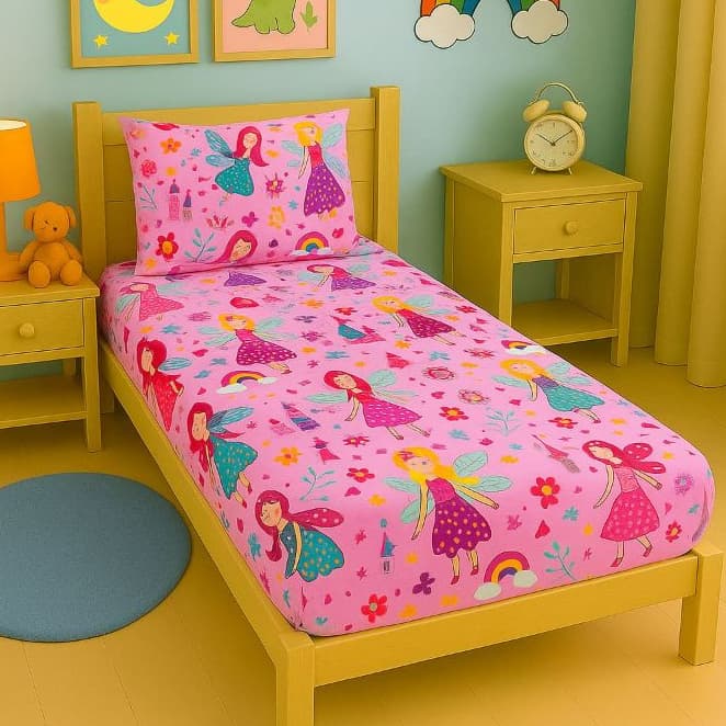 Jogo de Cama Lençol 180 Fios Solteiro Estampas Infantis