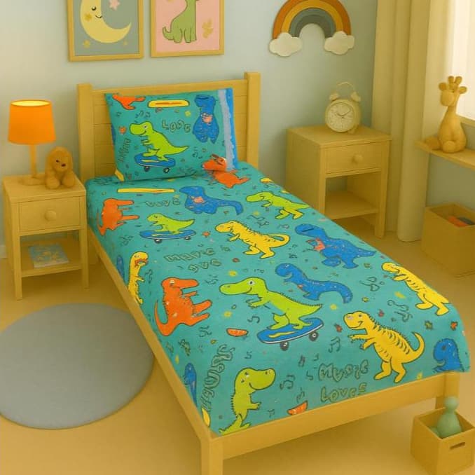 Jogo de Lençol Solteiro 02 Peças Microfibra Estampada Estampas Menino Menina Melhor Custo Benefício