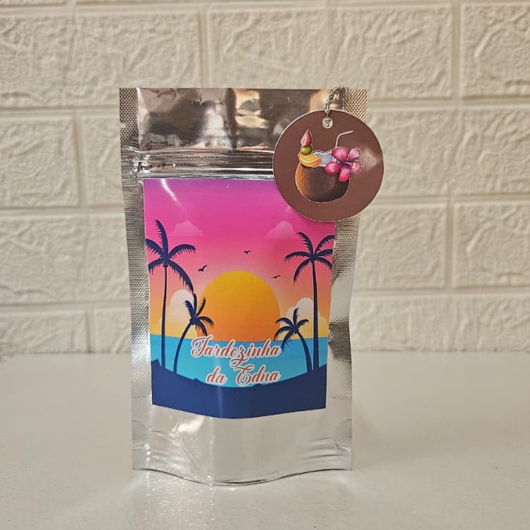 Saquinho Metalizado Tardizinha Personalizado/Lembrancinha de festa Personalizada /Personalizados Tardizinha