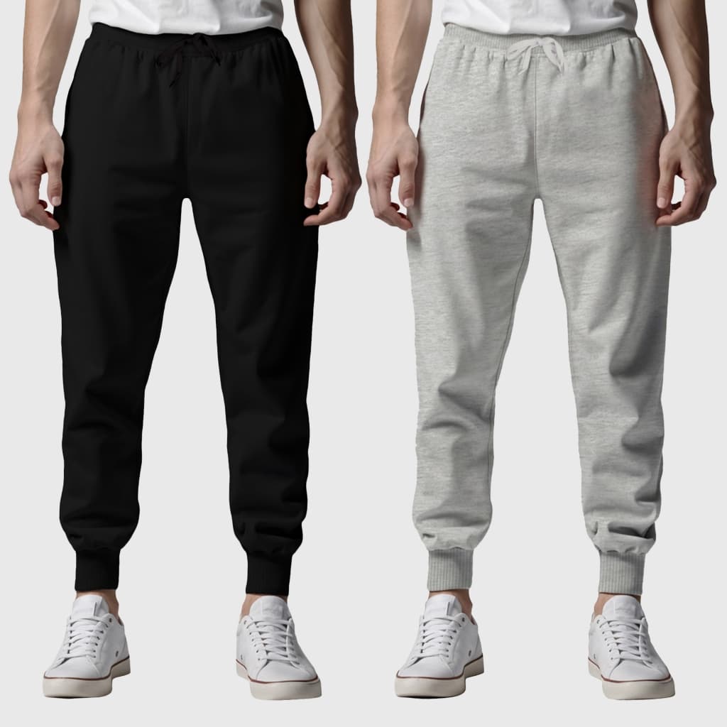 Kit 2 Calças Masculina Moletinho Básica Com Bolso Traseiro