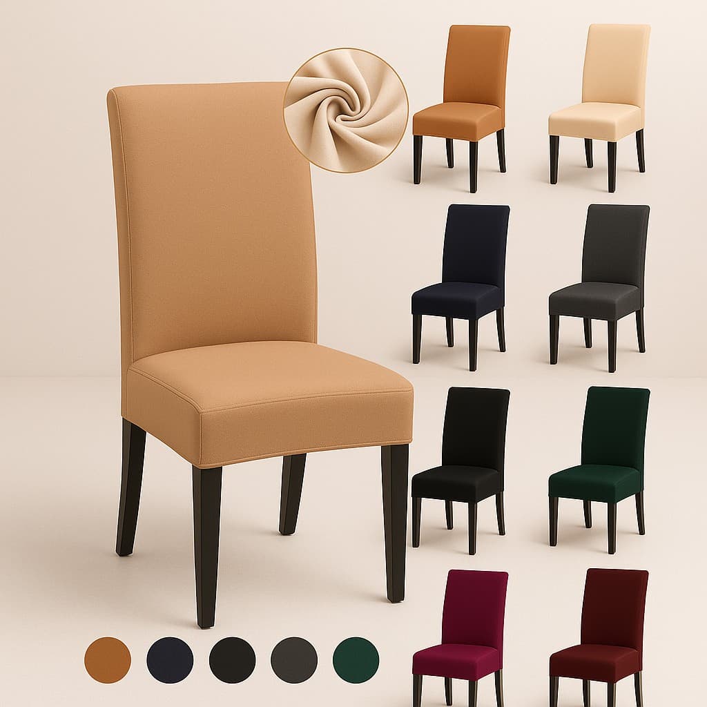 Capa De Cadeira Kit 4 e 6 Lugares Spandex Com Elástico Ajustavel