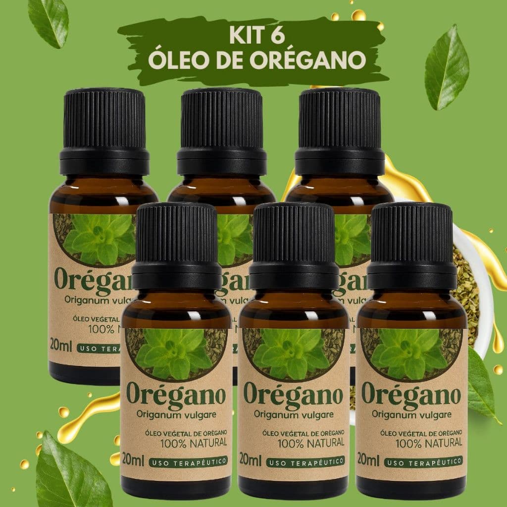 Kit 6 Óleos Vegetais de Orégano 20 ml – Essência Natural Concentrada