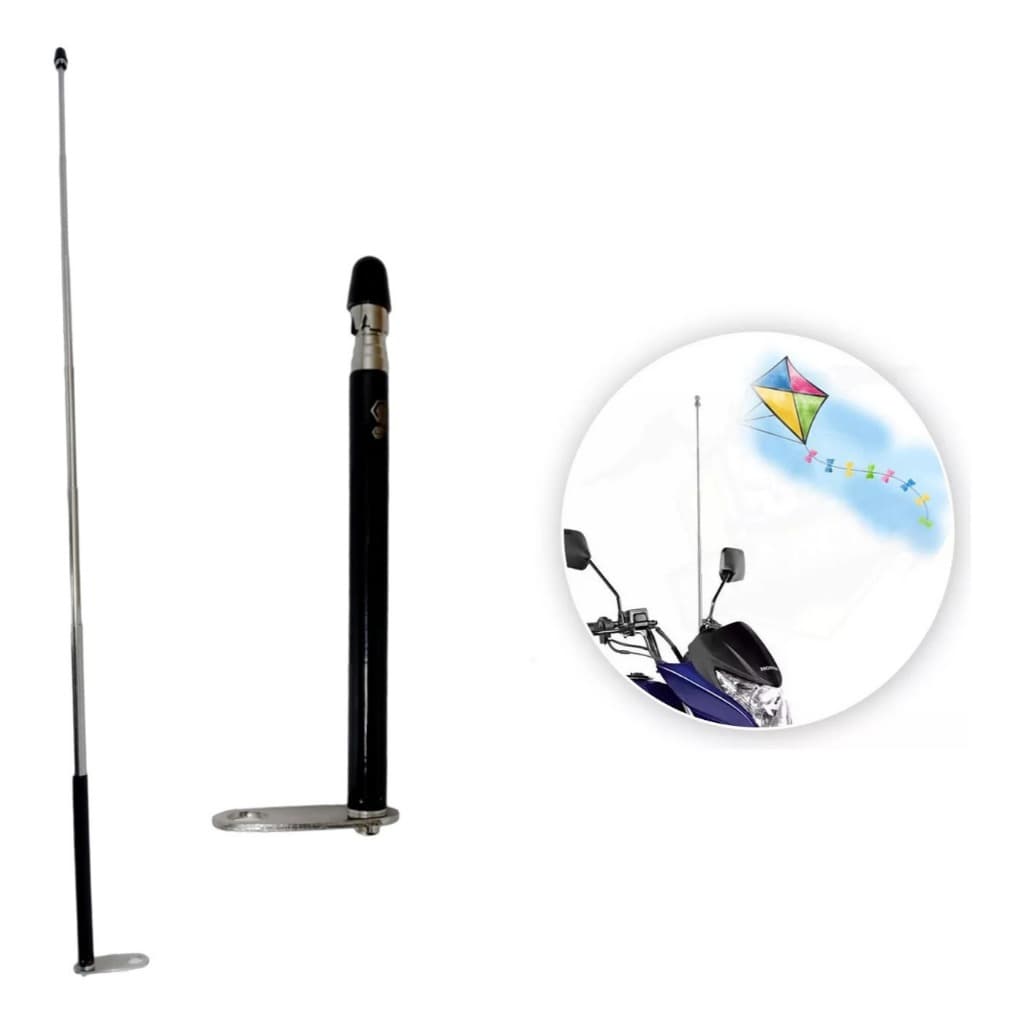 Antena Retrovisor Corta Pipa Linha Cerol 6 Estagio Inox Moto