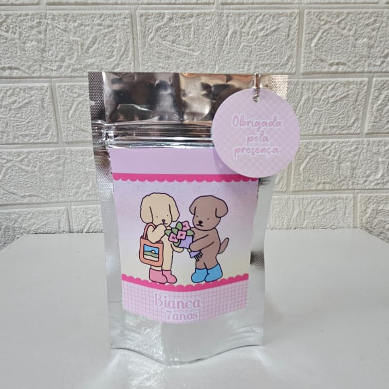 Saquinho Metalizado Bobi God Personalizados /Lembrancinha de Festa Bobi God / Personalizados Bobi God