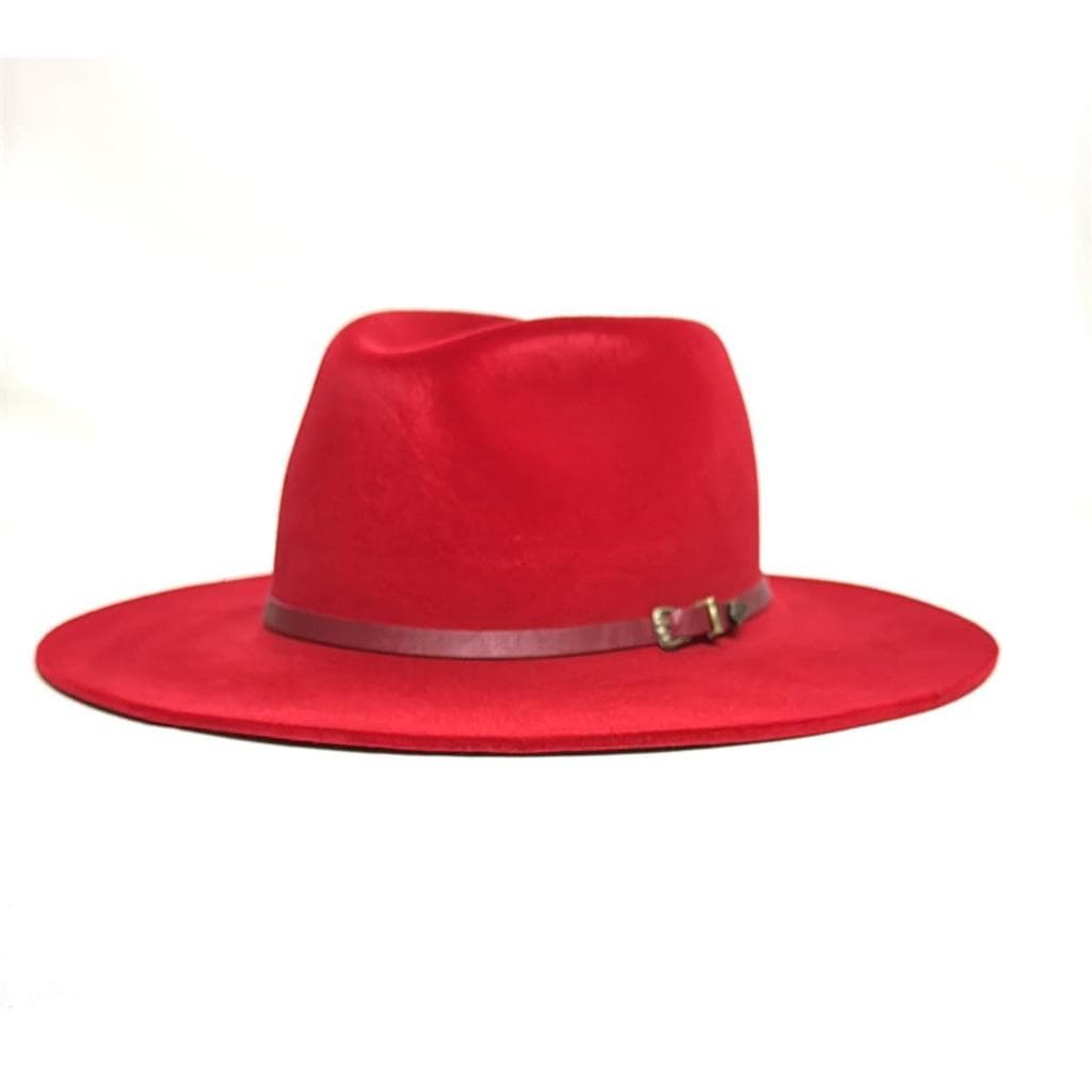 CHAPÉU FEDORA VERMELHO COM PEQUENO DEFEITO DE FABRICAÇÃO - LEIA A DESCRIÇÃO