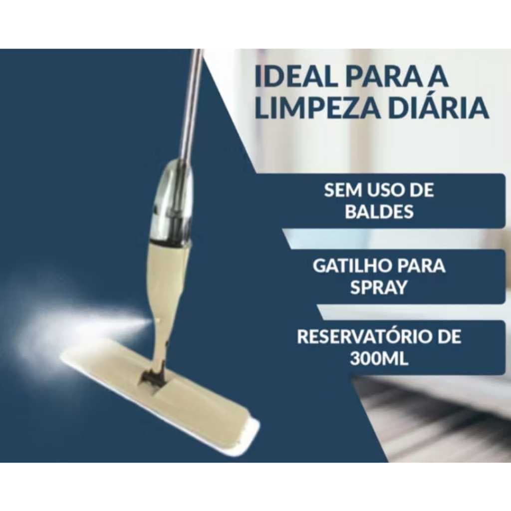 Mop Spray Elegance Nobre com Reservatório 350ml - Limpeza Rápida, Fácil e Completa