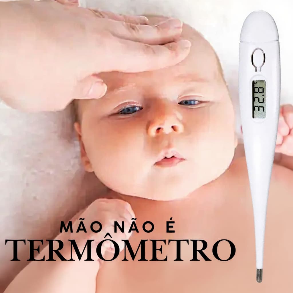 Termômetro Axilar Clínico Digital Febre Adulto Infantil Unissex Portátil de bolso Preciso