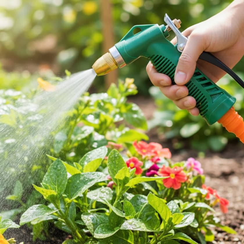 Pistola Esguicho para Mangueira com Bico de Metal – Jato Regulável e Trava | Jardinagem e Limpeza