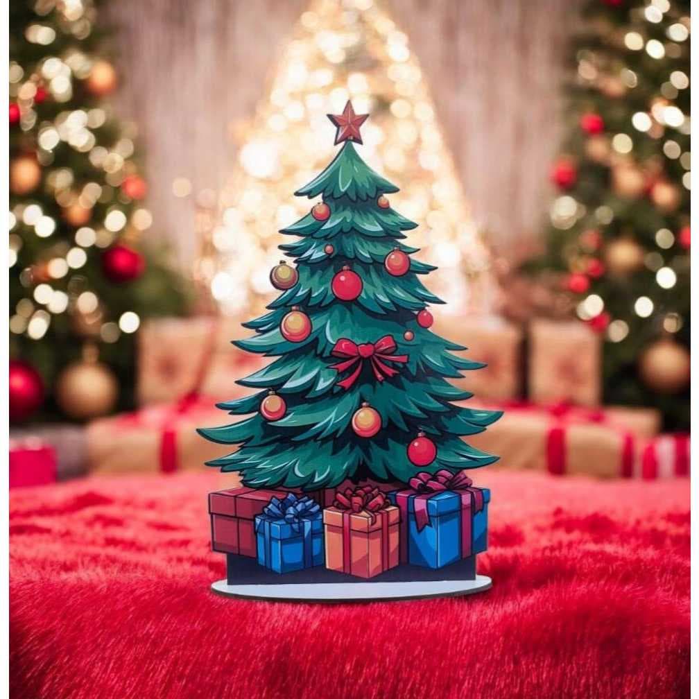 Enfeite de natal Arvore com 4 presente decoração