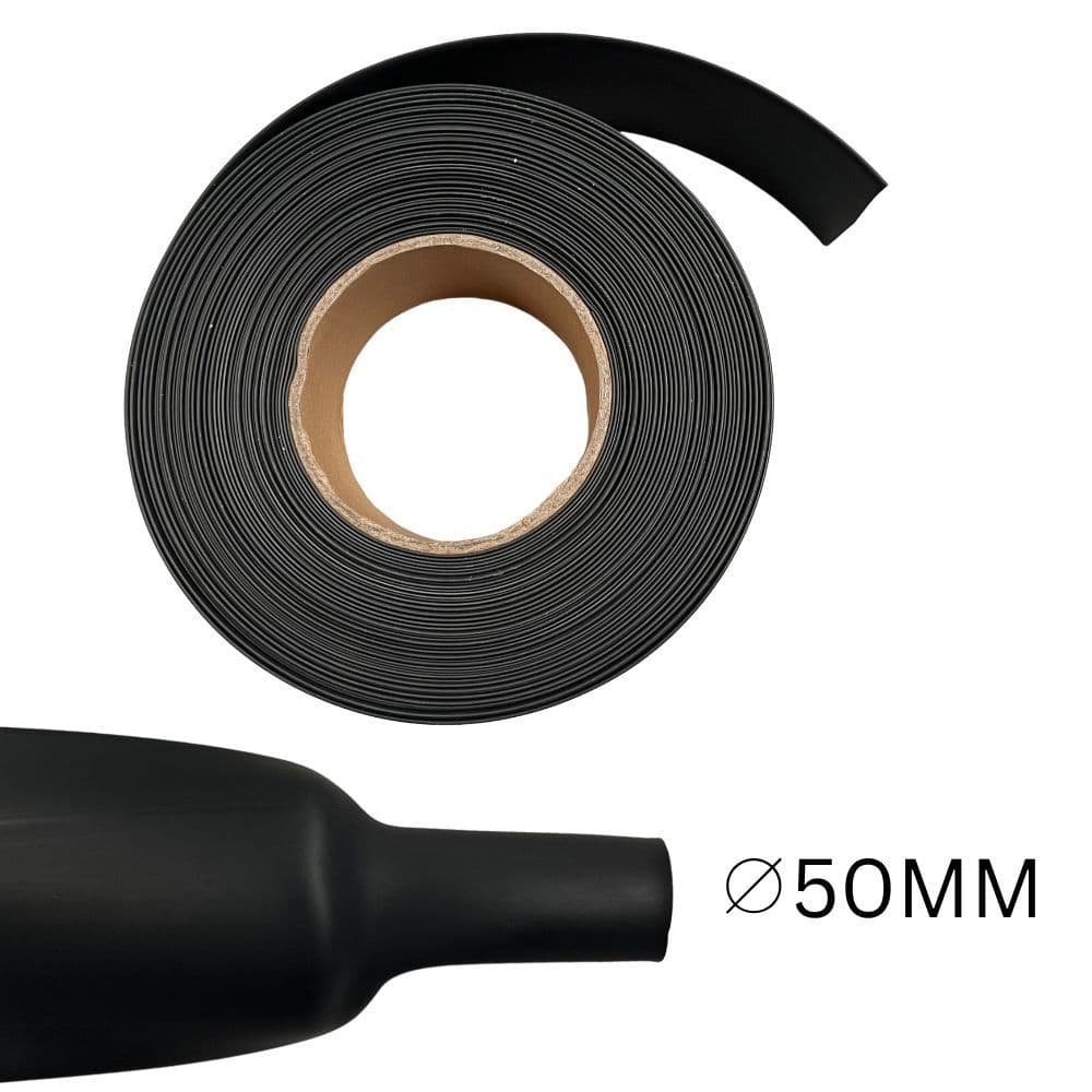 Espaguete Tubo Termo Retratil 50mm - 1 Metro P/ Isolamento