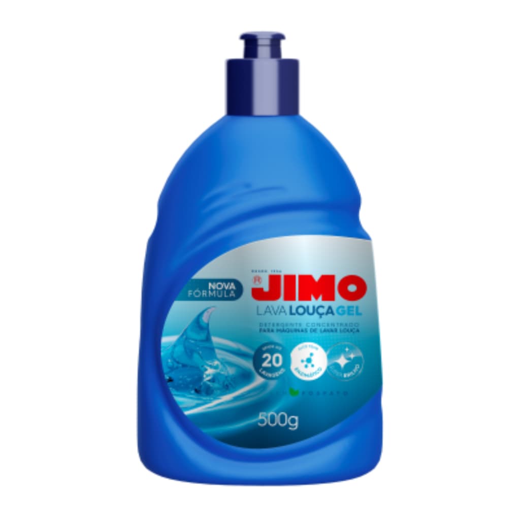 Jimo Lava Louças Gel 500g  Limpeza Profunda Brilho Para Lava Louça