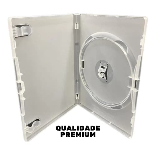 10 Unidades - Estojo / Box DVD Transparente Modelo Padrão