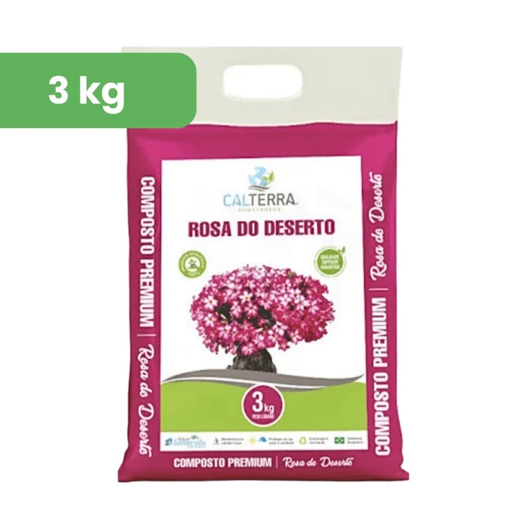 SUBSTRATO PARA ROSA DO DESERTO COMPOSTO PREMIUM - 3KG PRONTO PARA USO