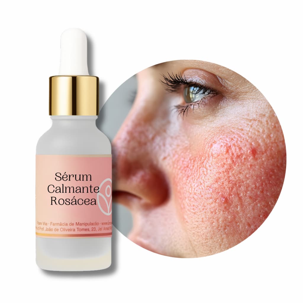 Sérum Facial Calmante Rosácea 30ml Hidratação Intensa e Alívio para Pele Prima Vita