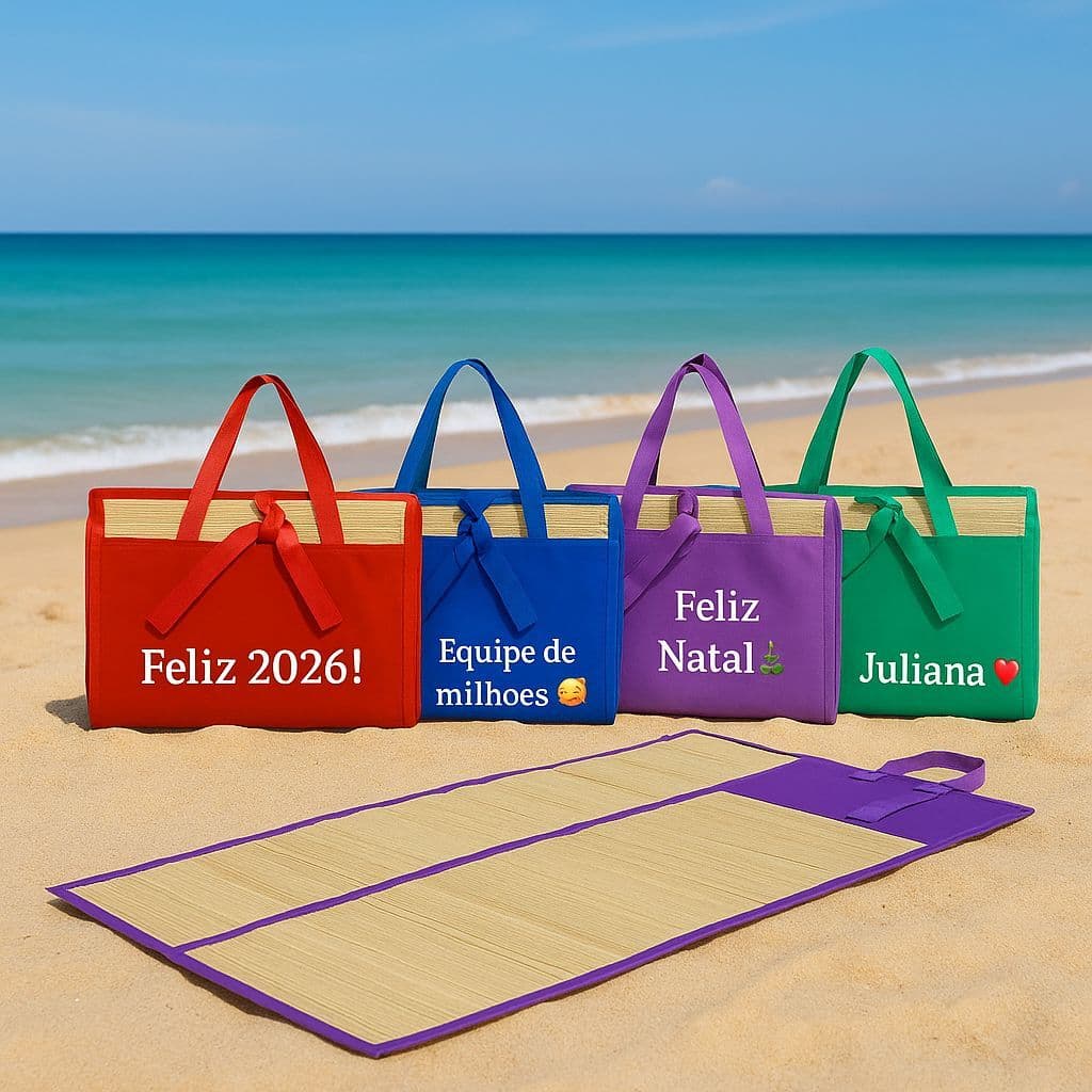 Esteira de praia personalizada com seu nome ou imagem que desejar