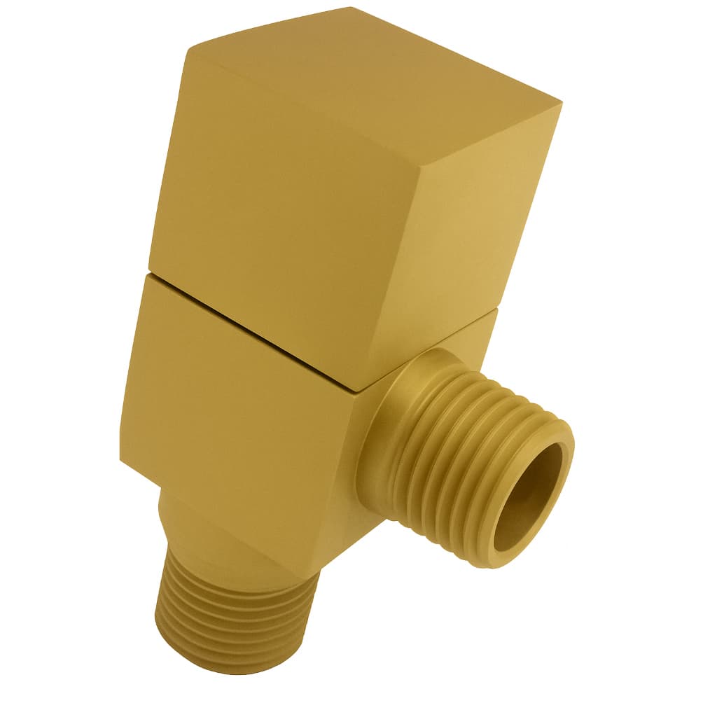 Registro Ducha Higiênica Metal Quadrado Dourado Fosco