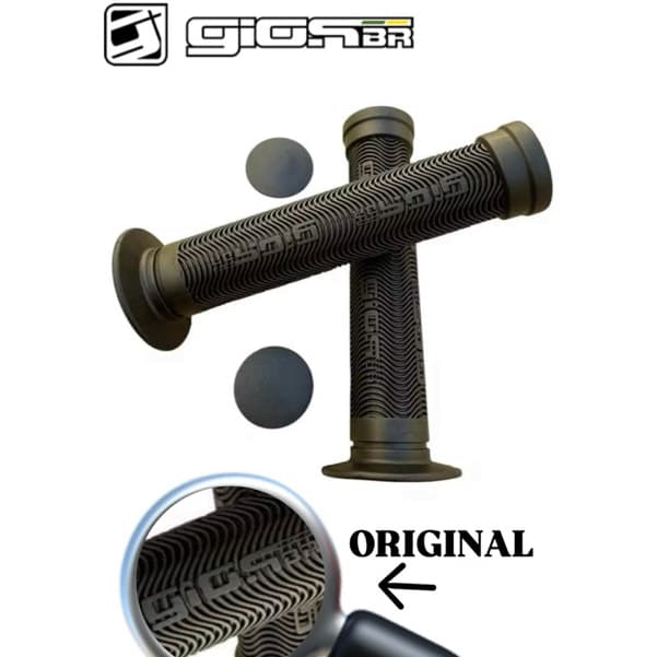 Manopla Luva GIOS ORIGINAL Gi-075 150mm Com Flange Bmx Wheeling Preta