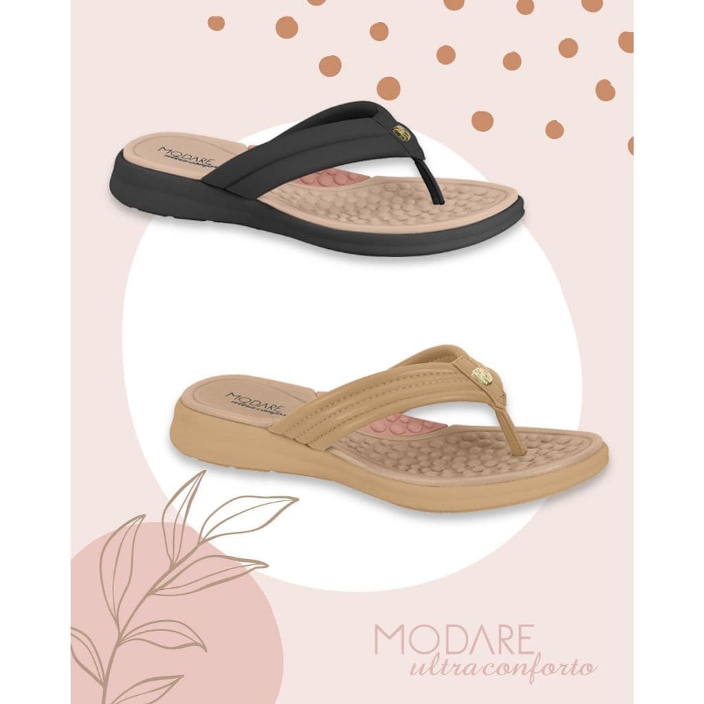 Tamanco Feminino Chinelo Anabela Massageador Modare Chinelo Feminino Ortopédico Modare