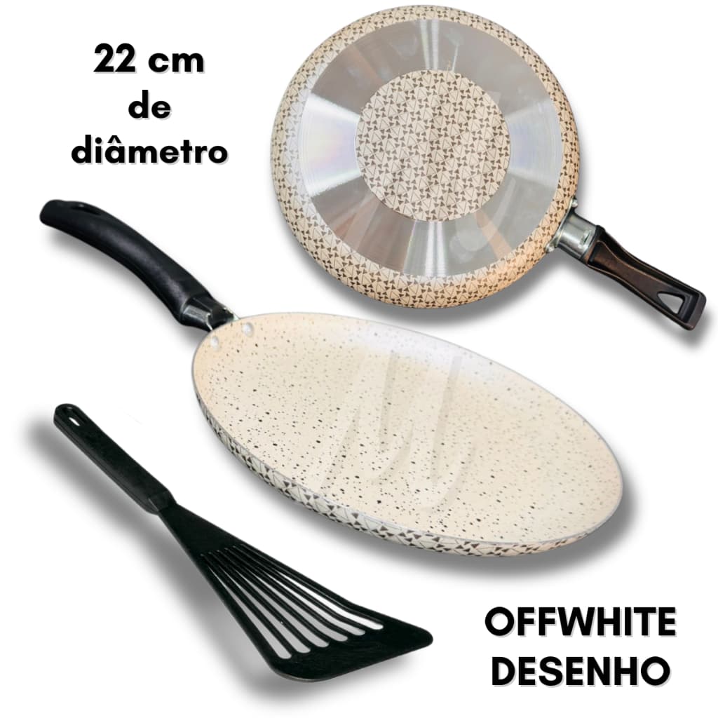 Panquequeira Teflon 22cm Antiaderente – Tapioqueira/Omeleteira de Alumínio Premium