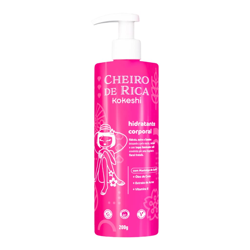 Hidratante Corporal Cheiro de Rica Karité 200ml Kokeshi