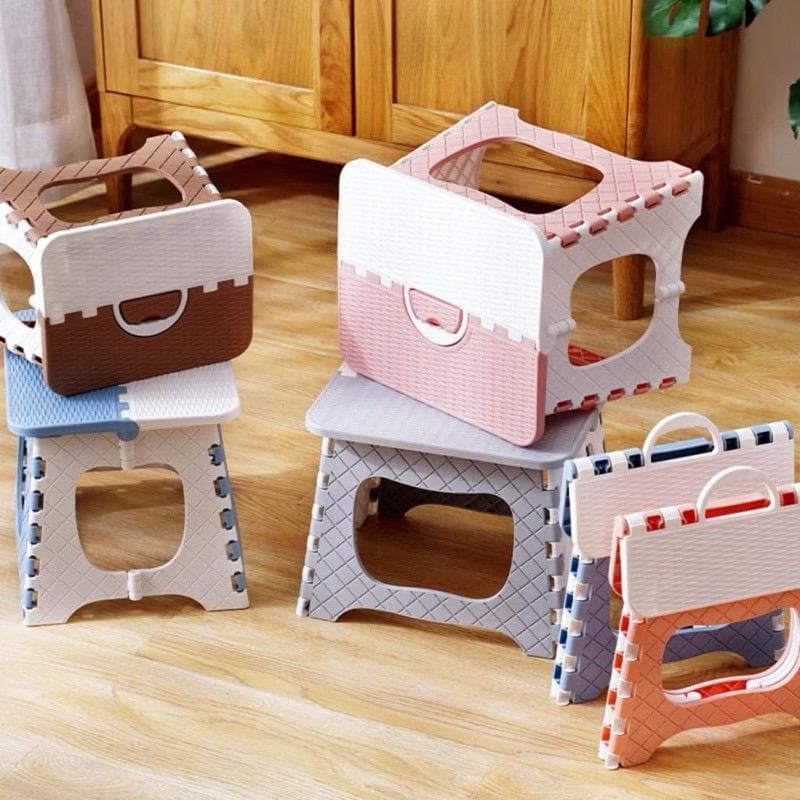 Banqueta Banquinho Dobrável De Plástico Resistente Para Viagem--L