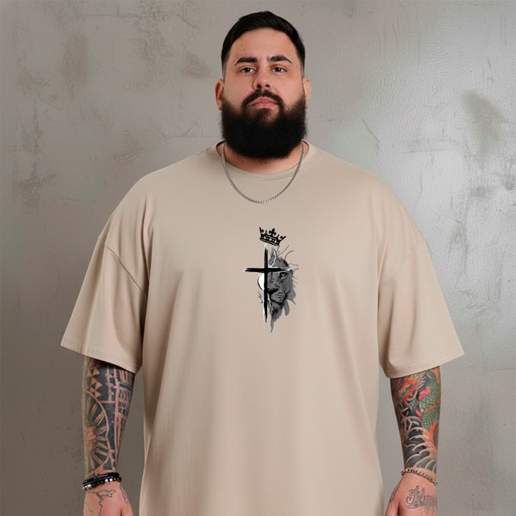 Camiseta estampada jesus 100% algodão masculina plus size p ao g5