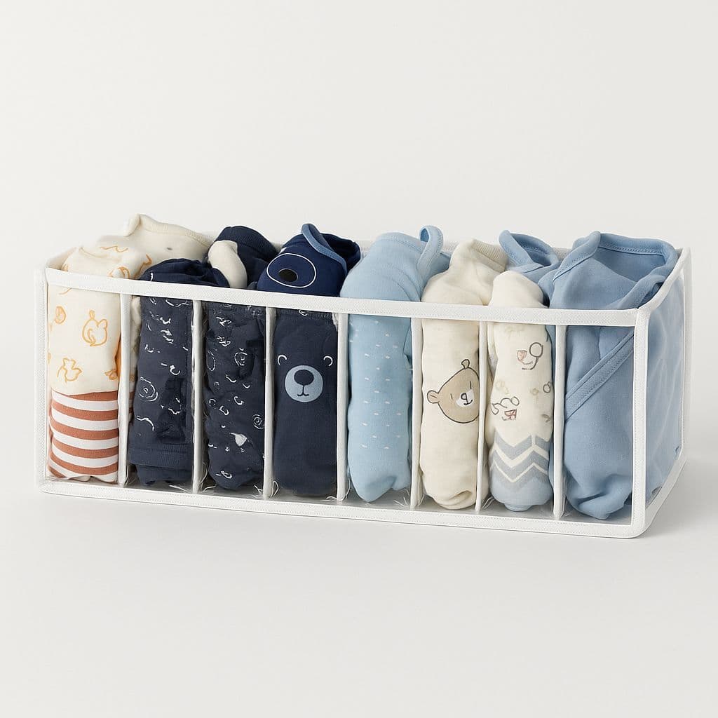 kit 10 Colmeia Média Organizadora de gaveta 40X15X20cm camisetas bermudas roupas infantis e de bebe