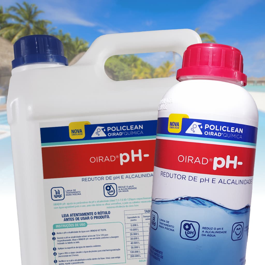 Redutor De Ph E Alcalinidade 1 Litro e 5 Litros Líquido Sem Resíduos Embalagem Econômica pH-