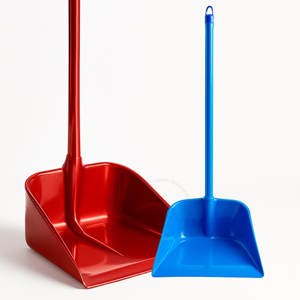 Pá De Lixo Grande Com Cabo De 60 Cm Plástica Reforçado